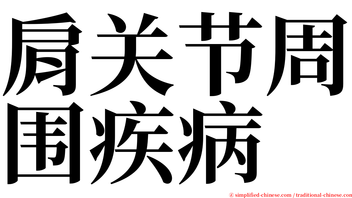 肩关节周围疾病 serif font