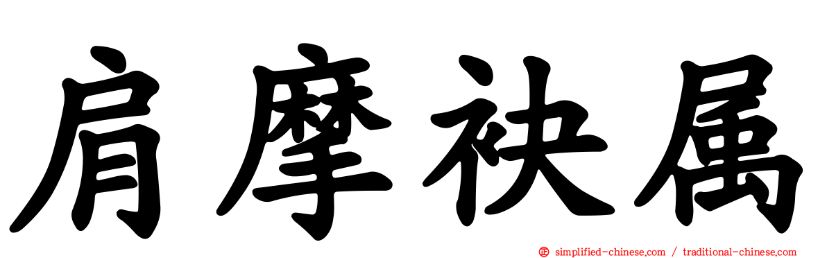 肩摩袂属