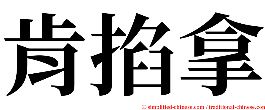 肯掐拿 serif font