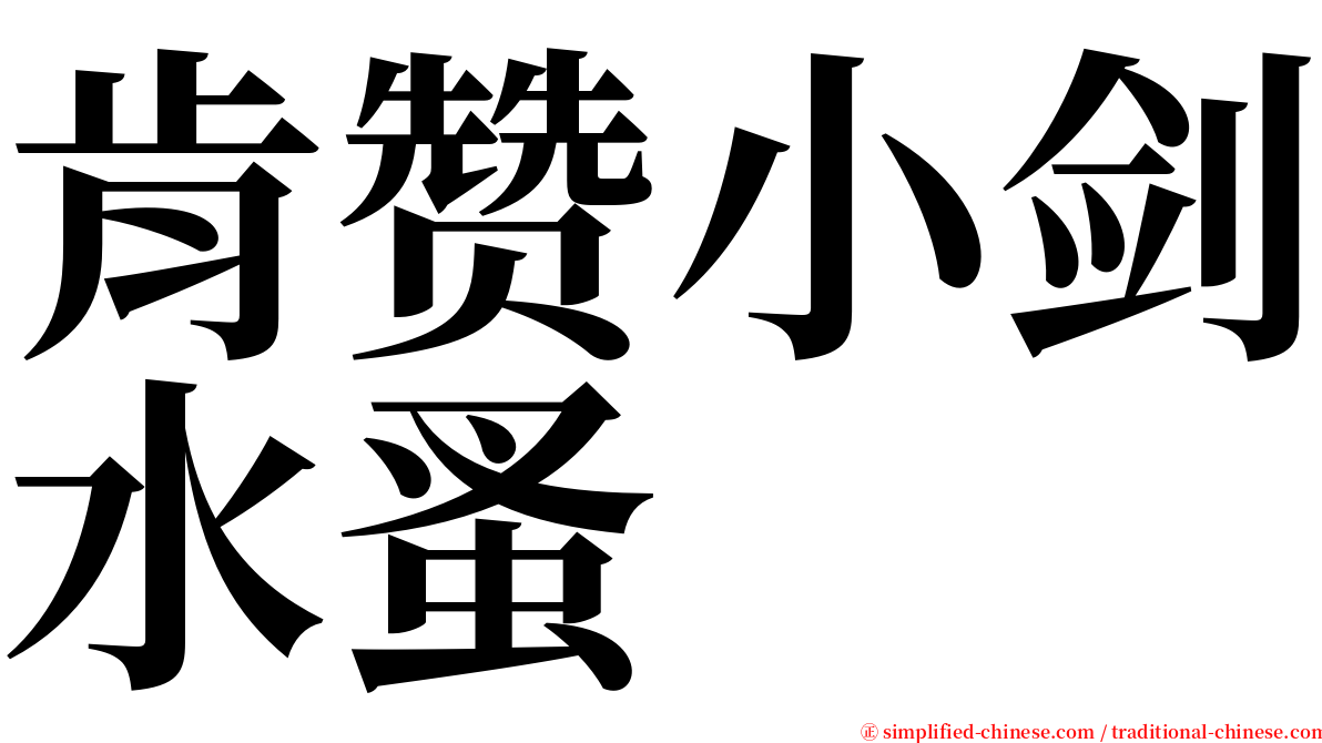 肯赞小剑水蚤 serif font
