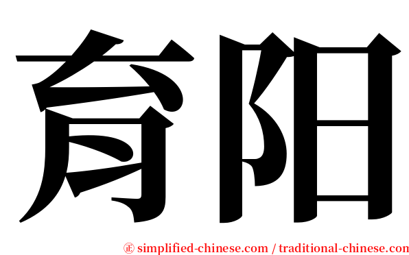 育阳 serif font