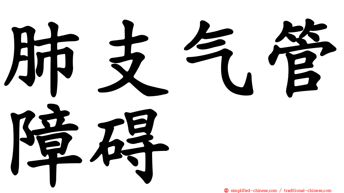 肺支气管障碍