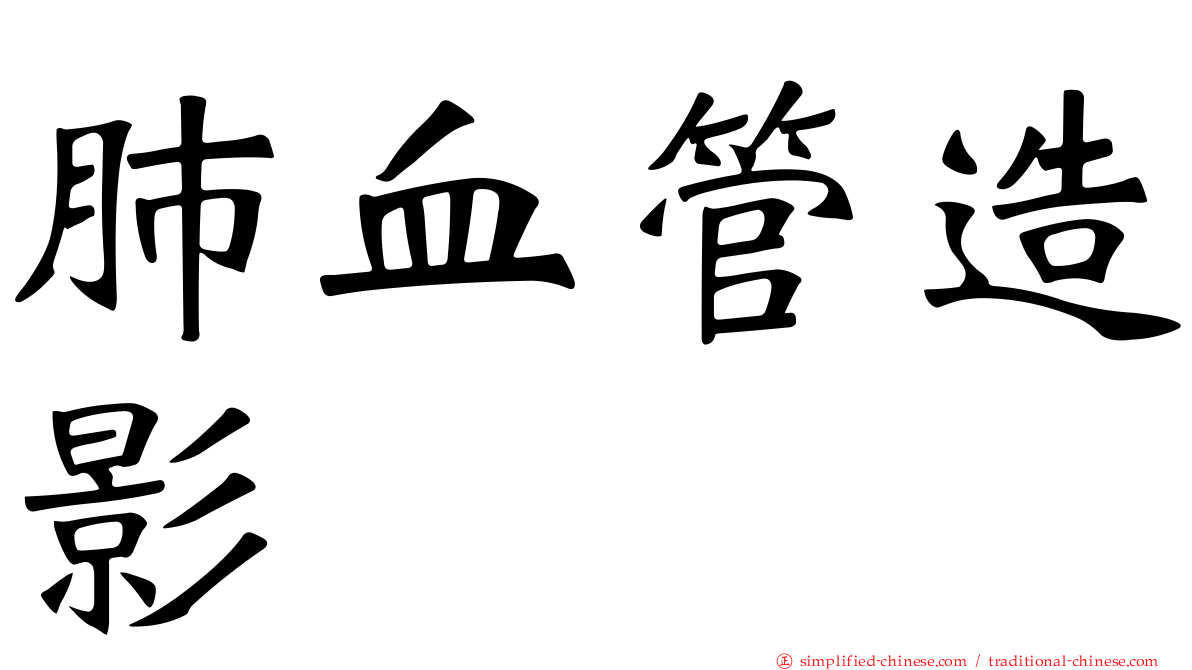 肺血管造影