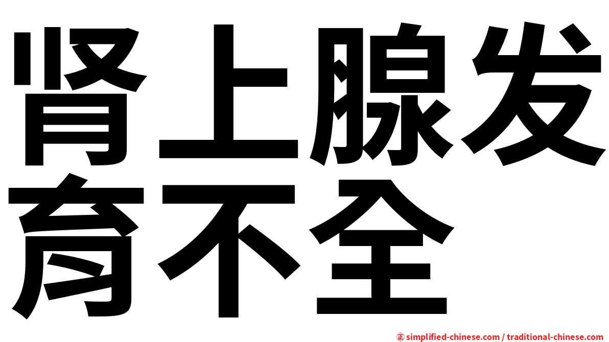 肾上腺发育不全