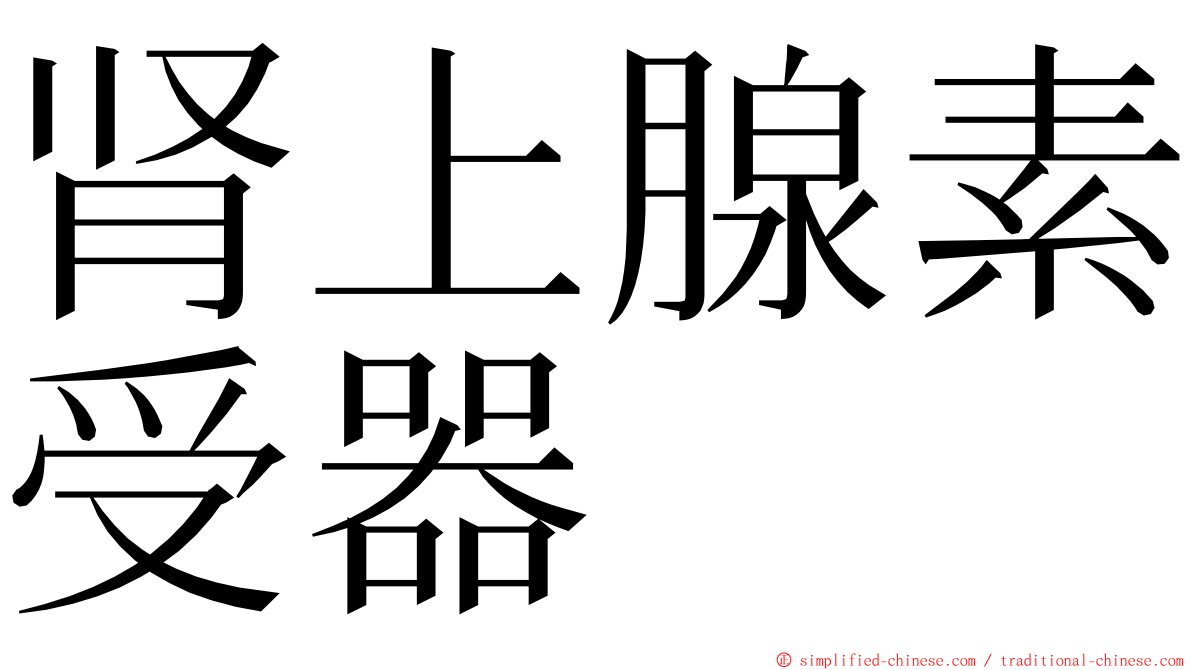 肾上腺素受器 ming font
