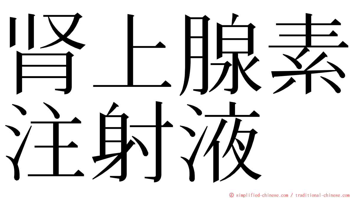 肾上腺素注射液 ming font