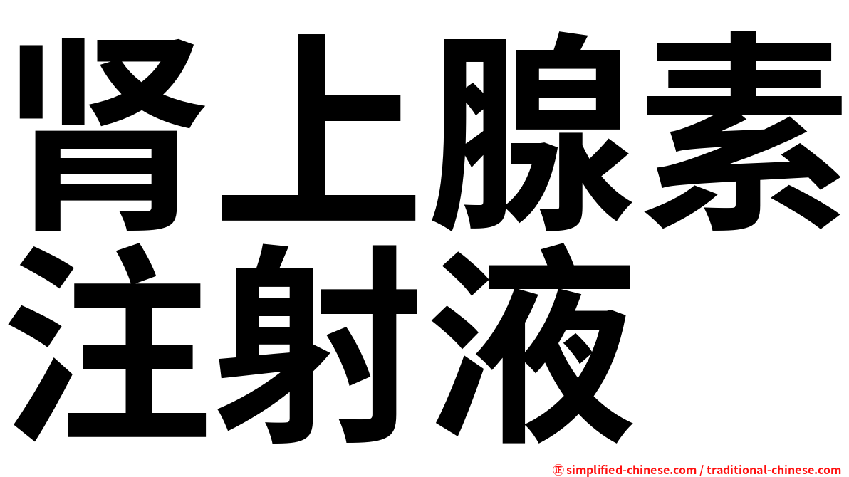 肾上腺素注射液