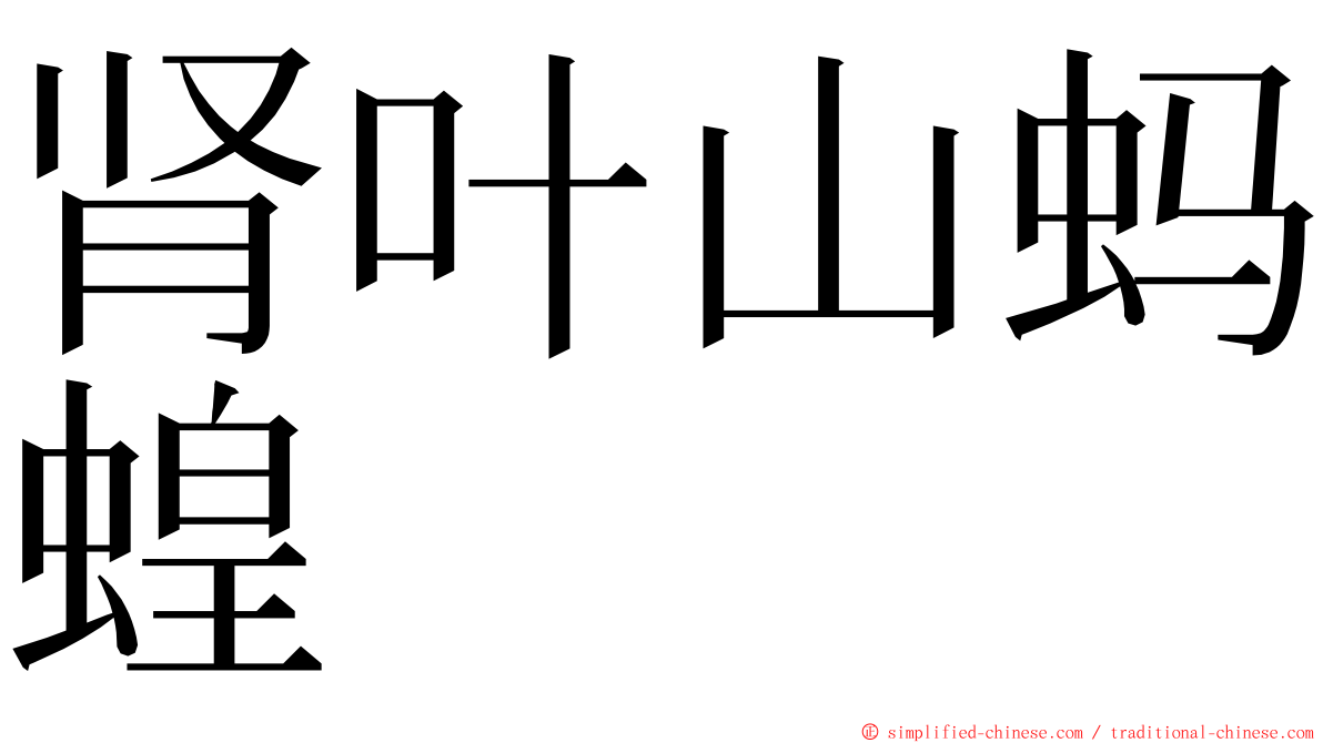 肾叶山蚂蝗 ming font