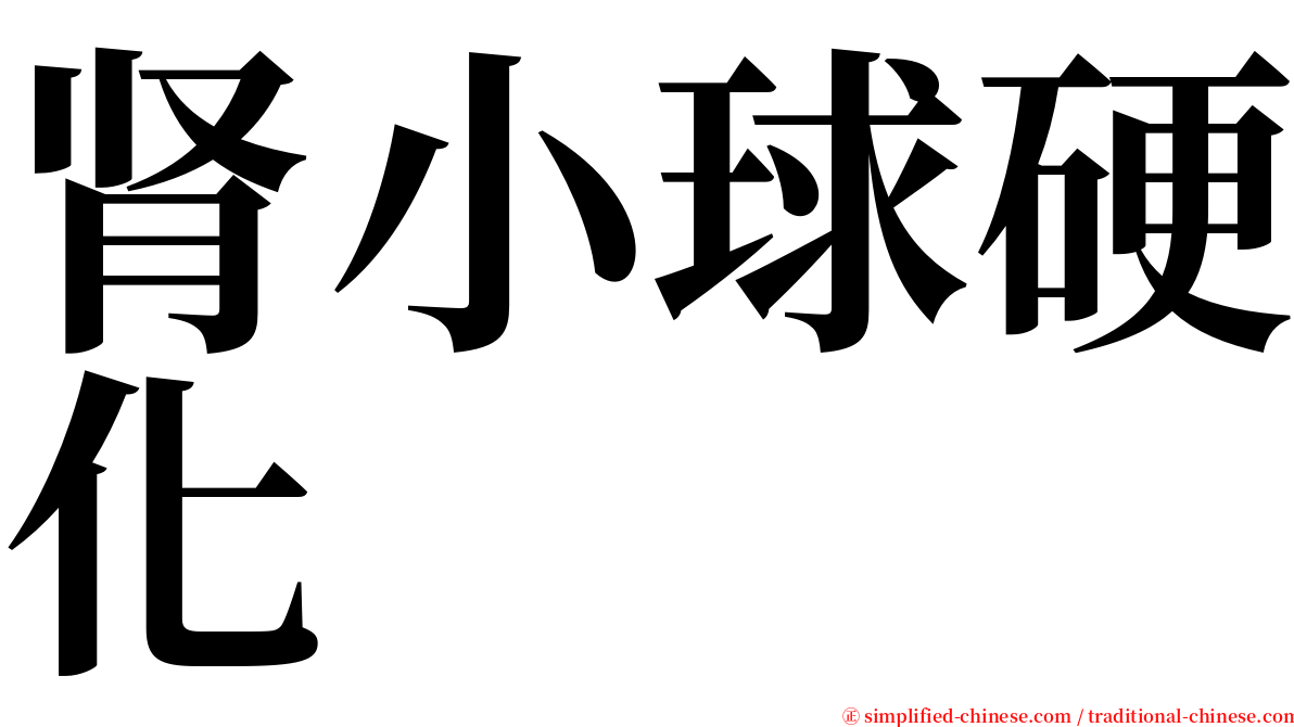 肾小球硬化 serif font