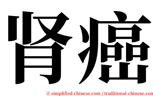 肾癌 serif font