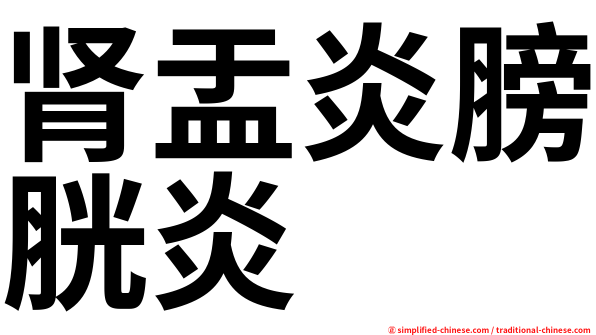 肾盂炎膀胱炎