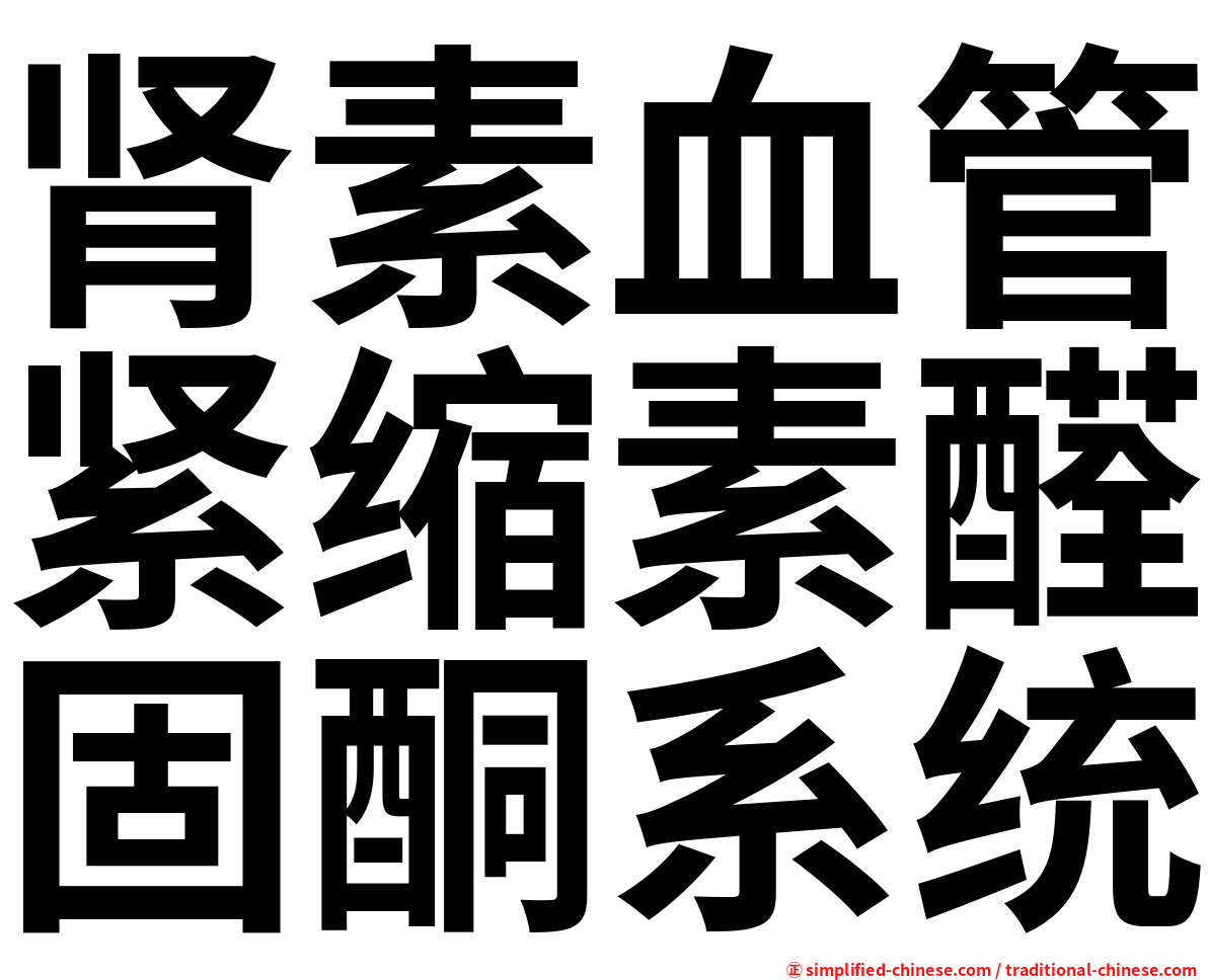 肾素血管紧缩素醛固酮系统