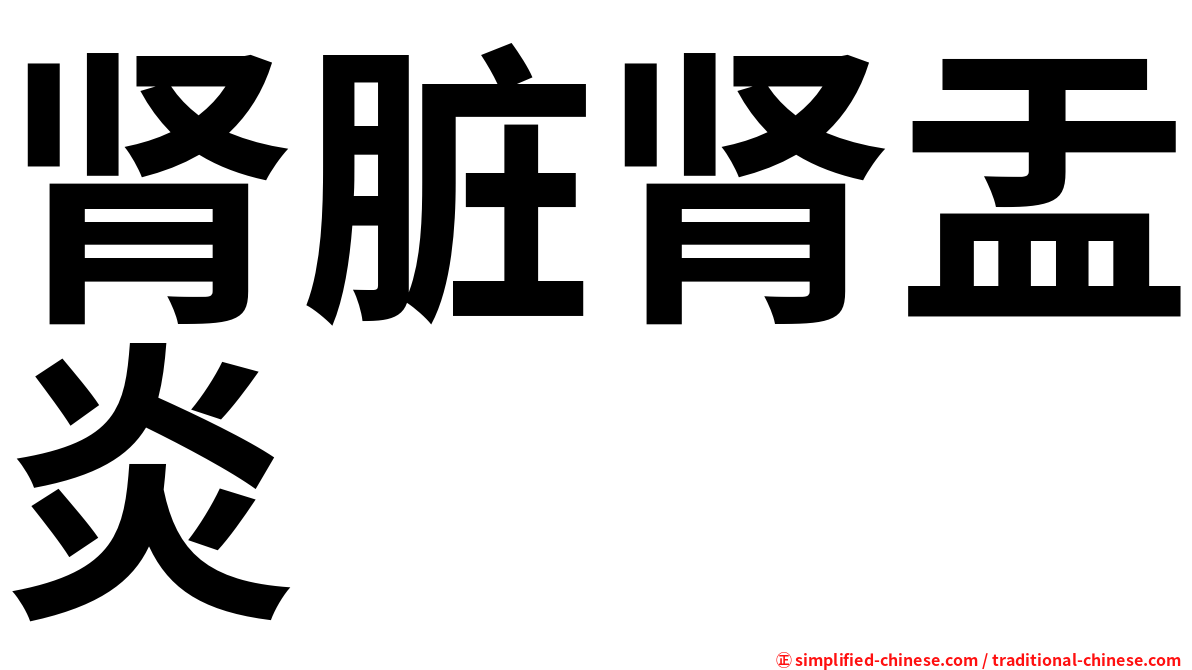 肾脏肾盂炎