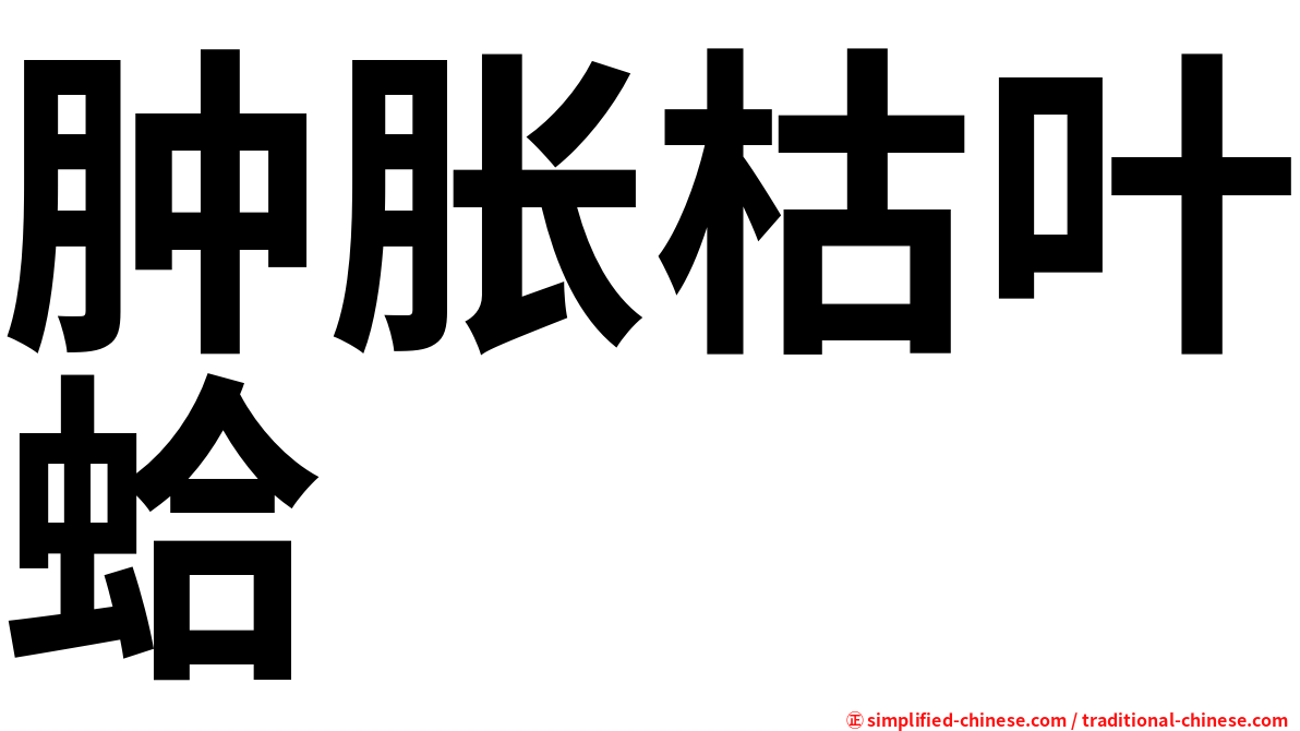 肿胀枯叶蛤