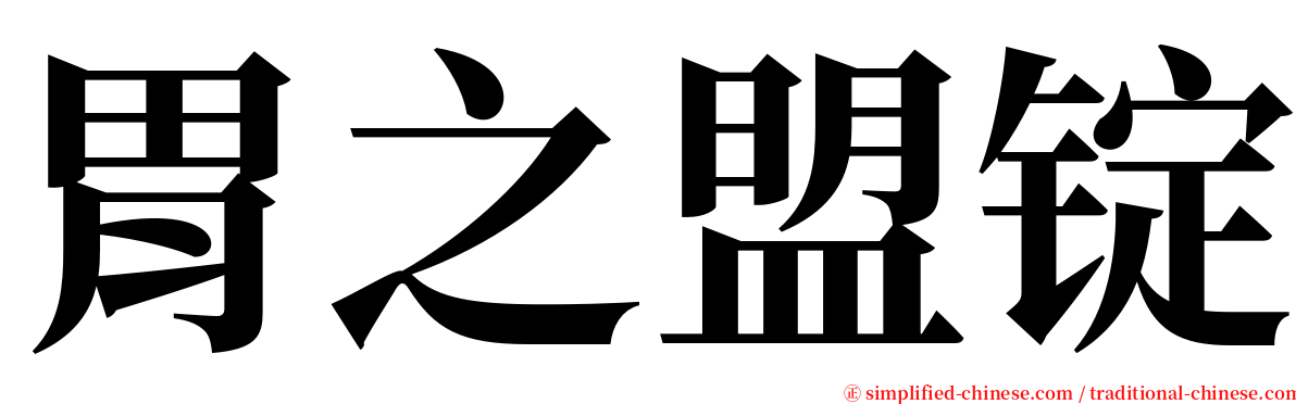 胃之盟锭 serif font