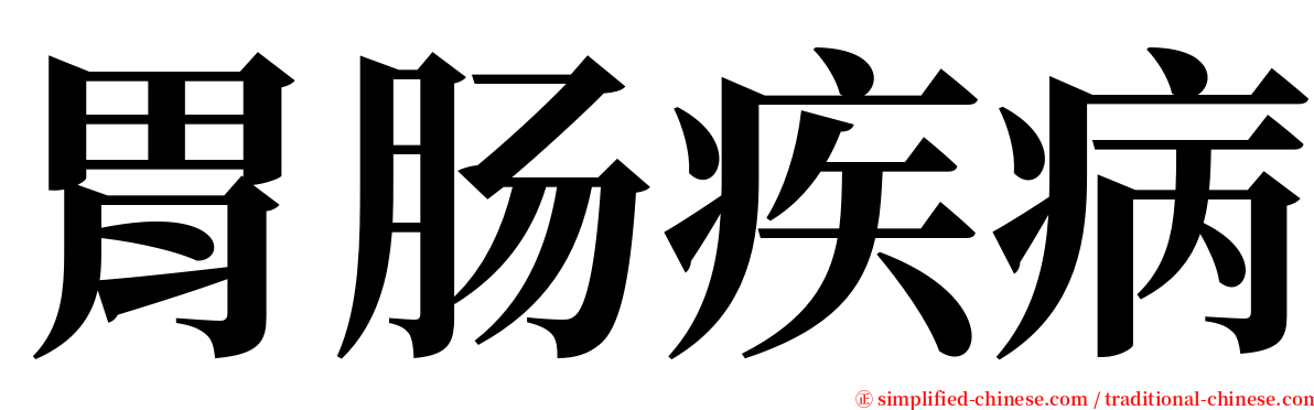 胃肠疾病 serif font