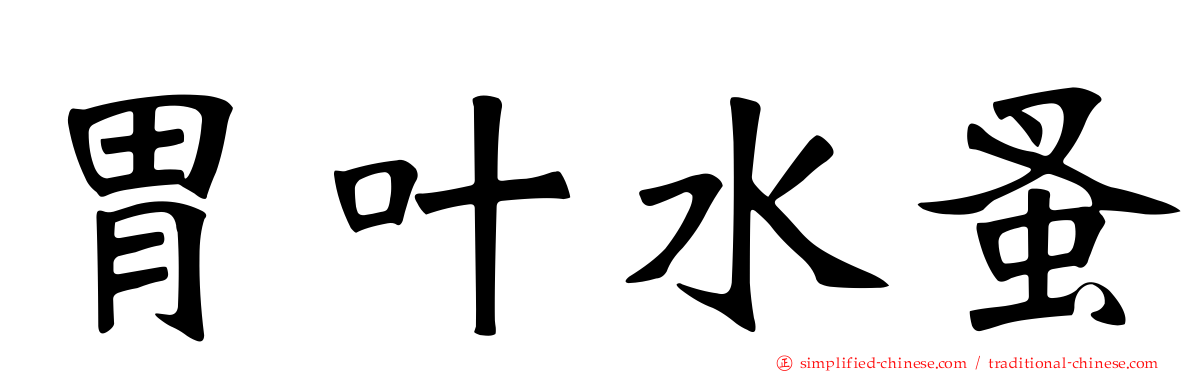 胃叶水蚤