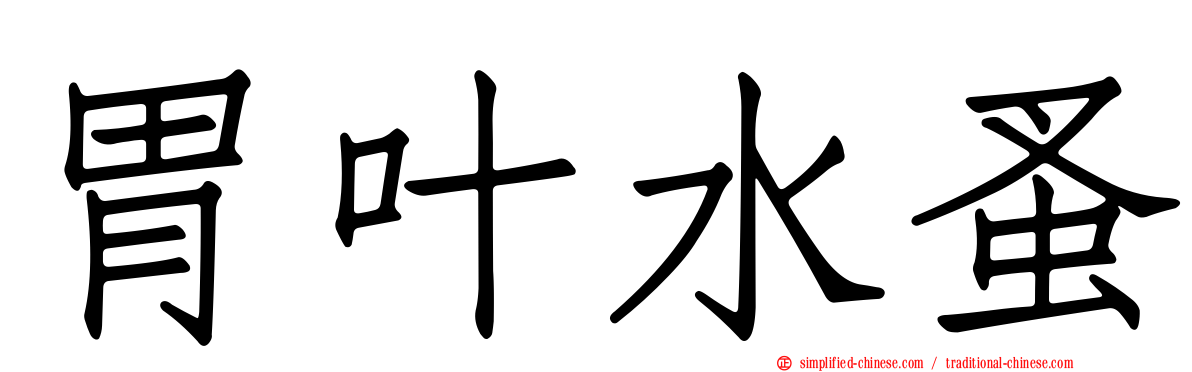 胃叶水蚤
