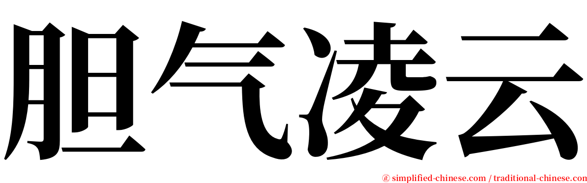 胆气凌云 serif font