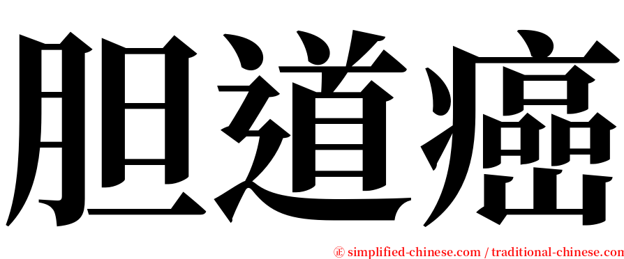 胆道癌 serif font