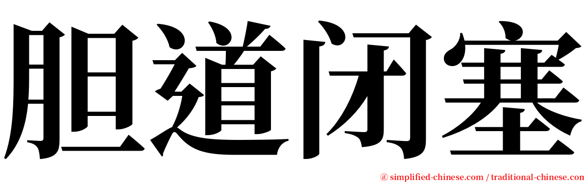 胆道闭塞 serif font
