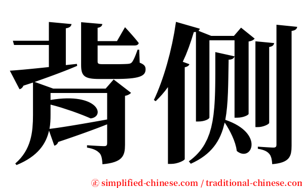 背侧 serif font