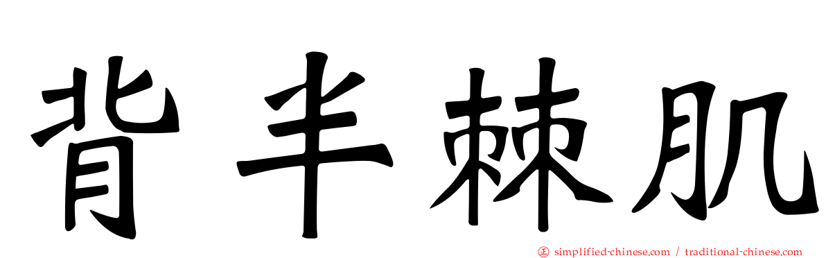 背半棘肌