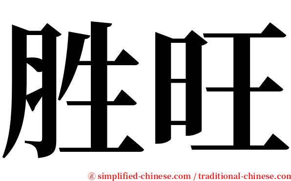胜旺 serif font