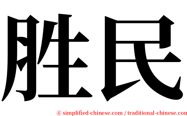 胜民 serif font