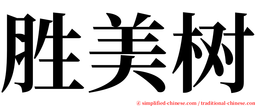 胜美树 serif font