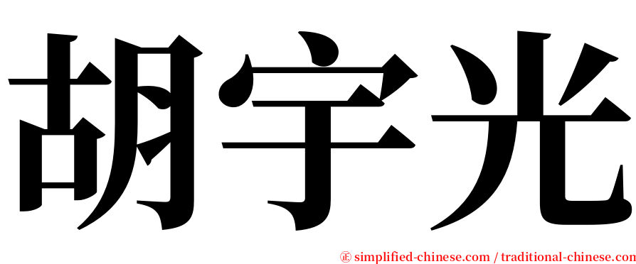 胡宇光 serif font