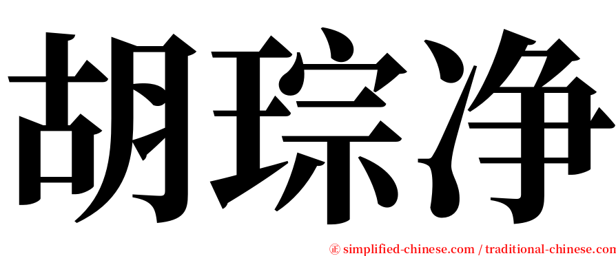 胡琮净 serif font