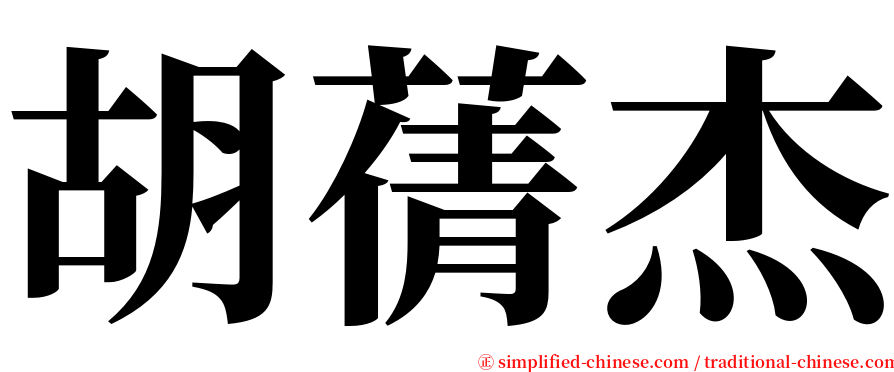 胡蒨杰 serif font