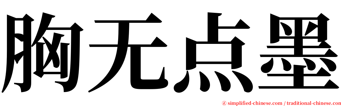 胸无点墨 serif font