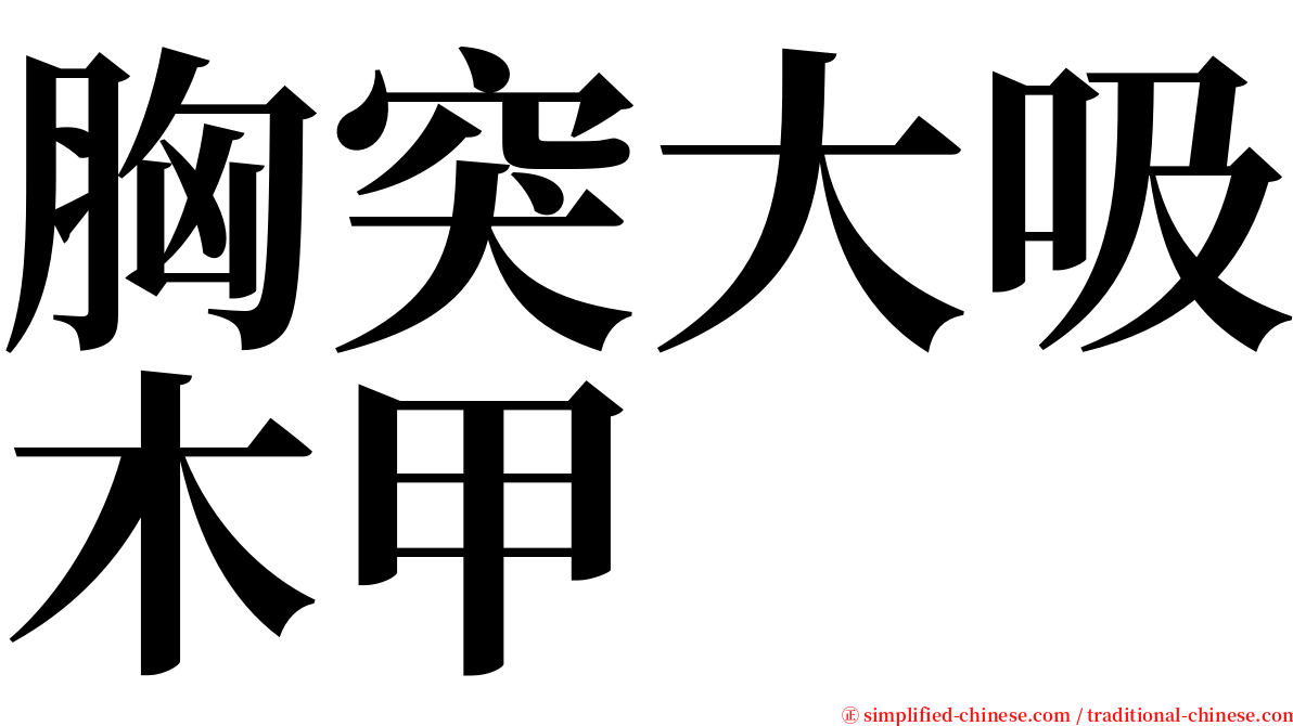胸突大吸木甲 serif font