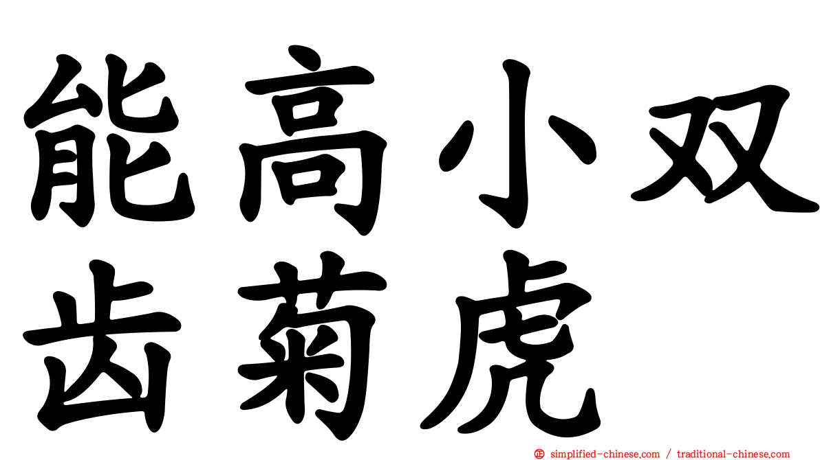 能高小双齿菊虎