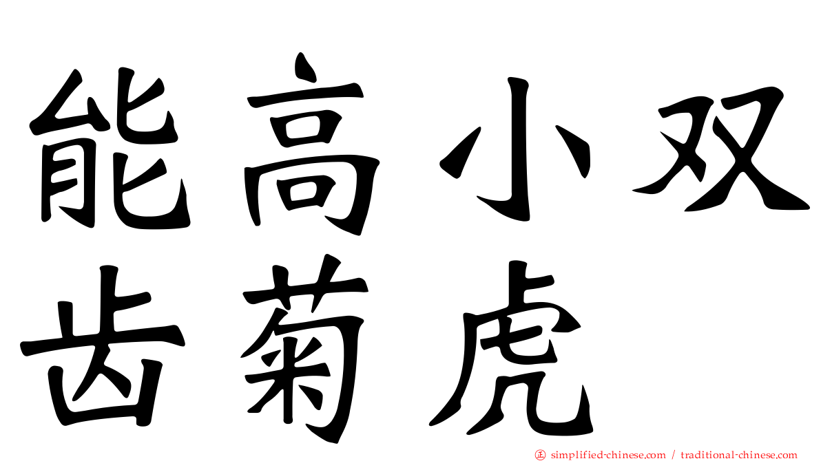 能高小双齿菊虎