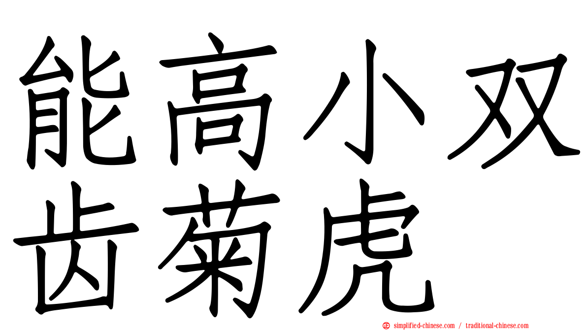 能高小双齿菊虎