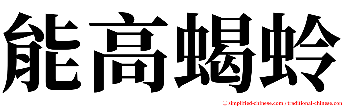 能高蝎蛉 serif font