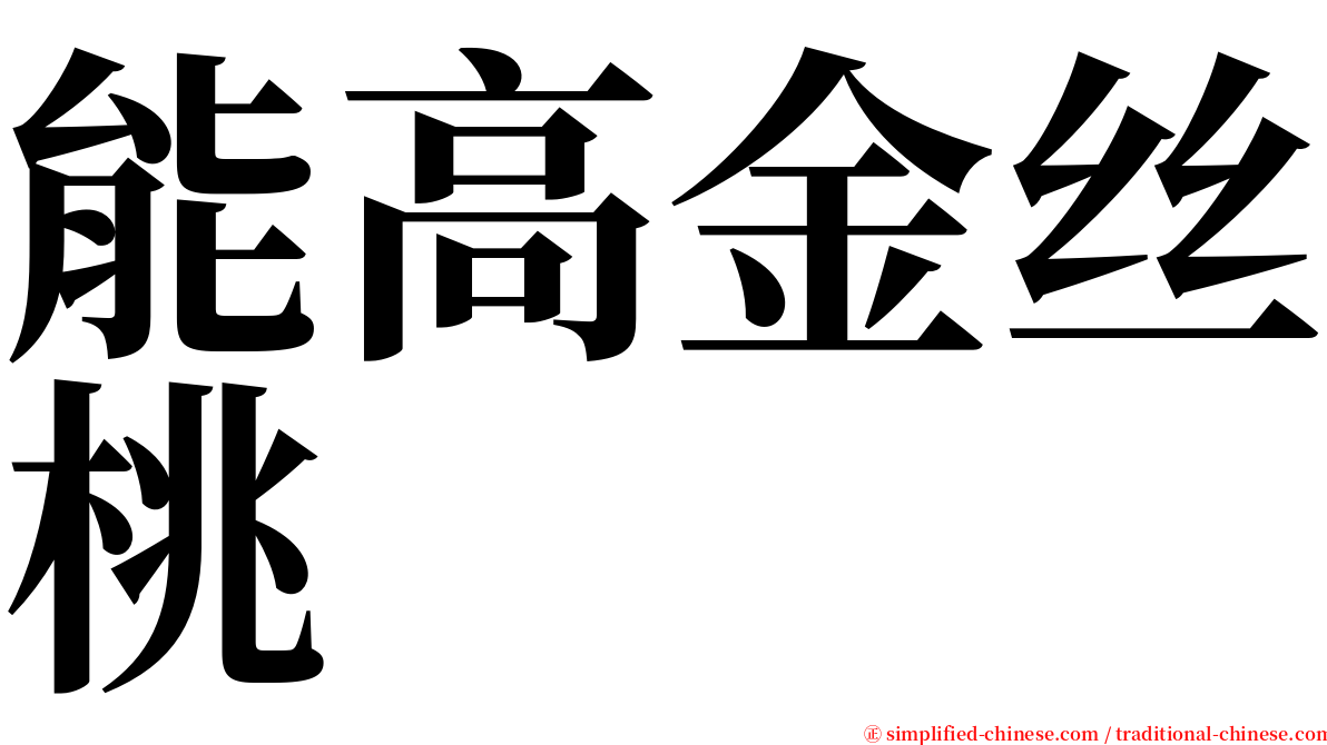 能高金丝桃 serif font