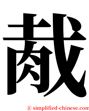 胾 serif font