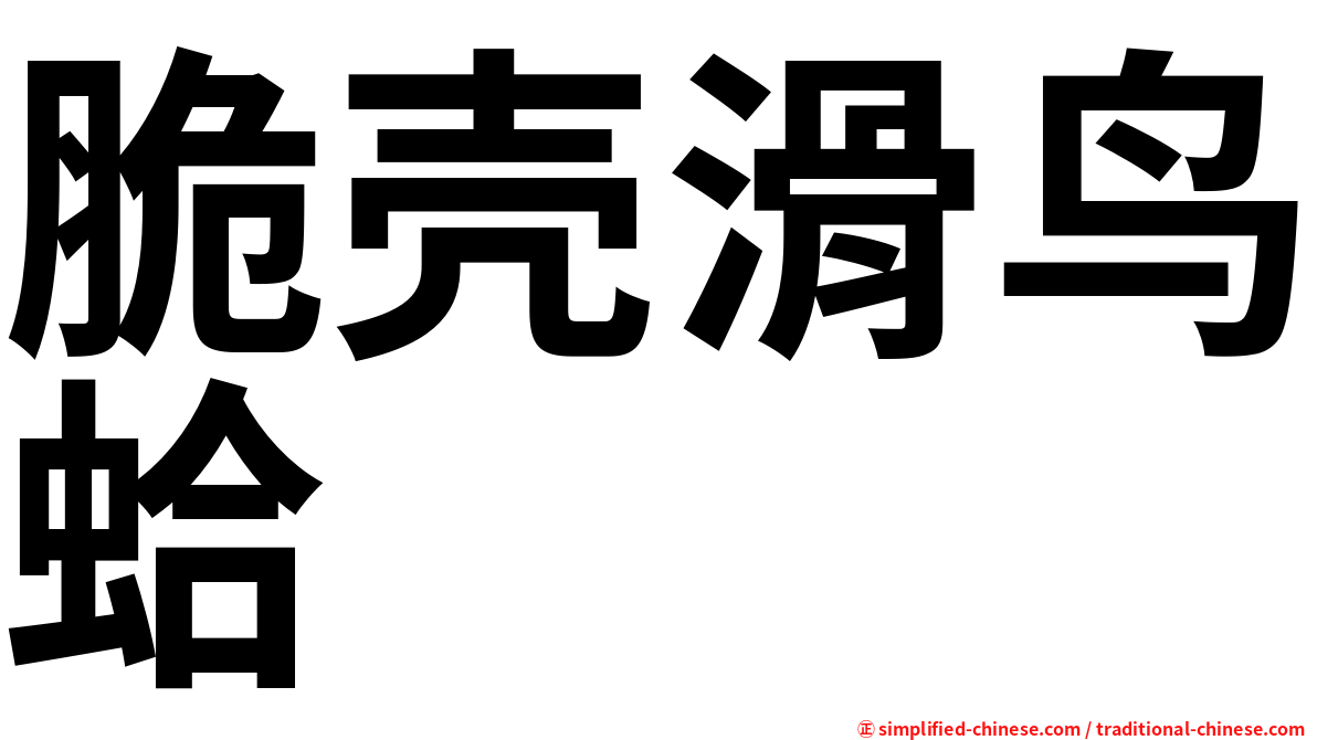 脆壳滑鸟蛤