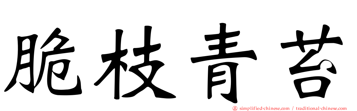 脆枝青苔