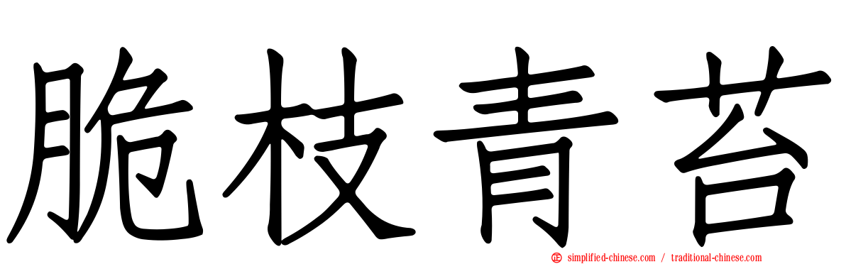 脆枝青苔