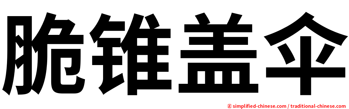 脆锥盖伞