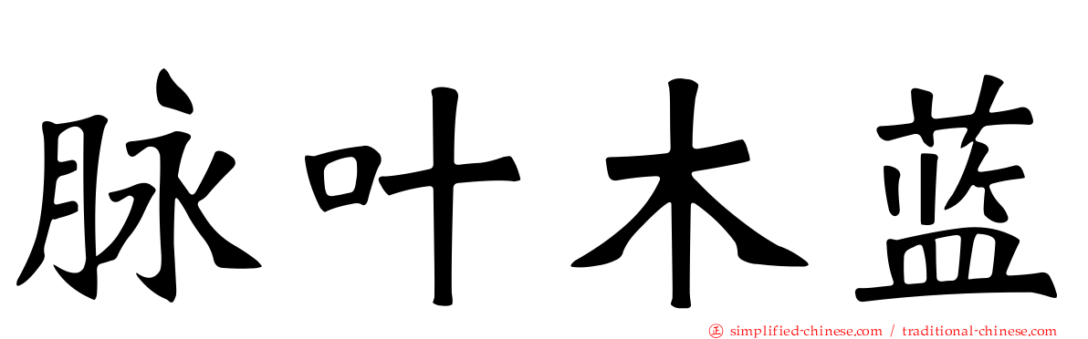 脉叶木蓝