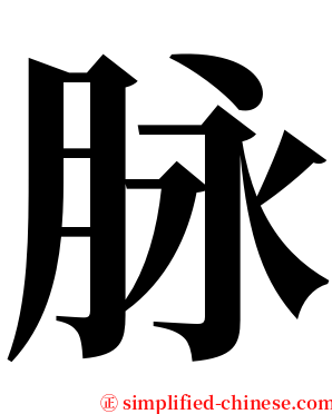 脉 serif font