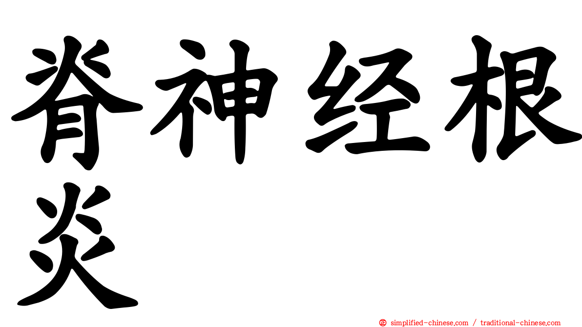 脊神经根炎