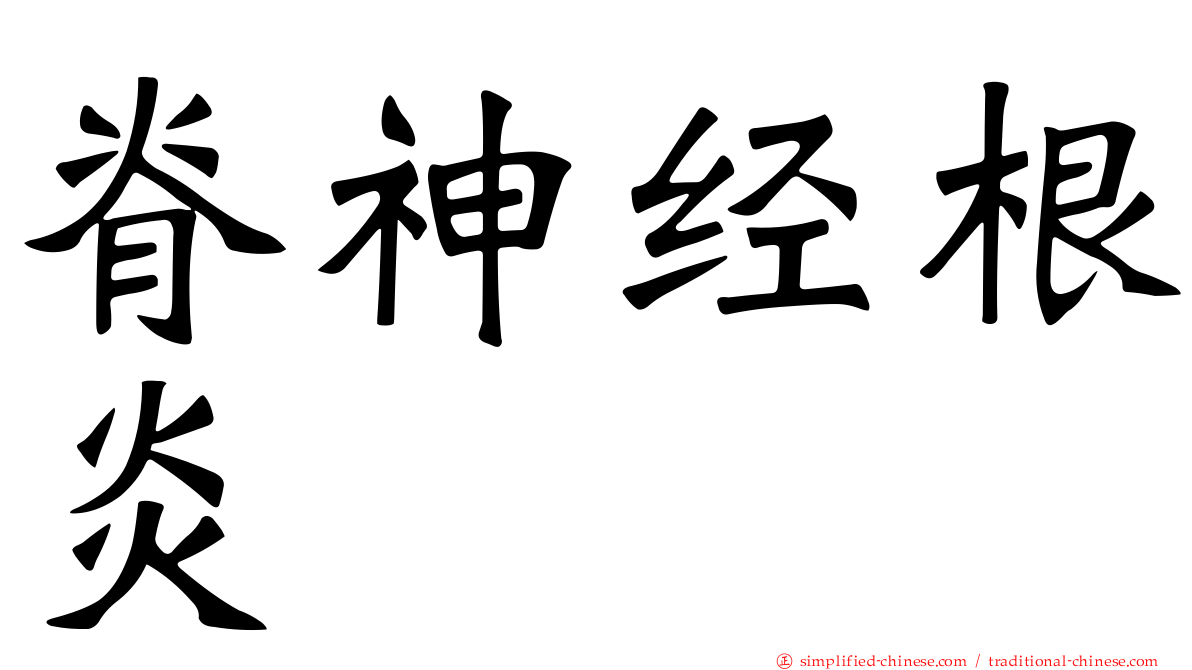 脊神经根炎