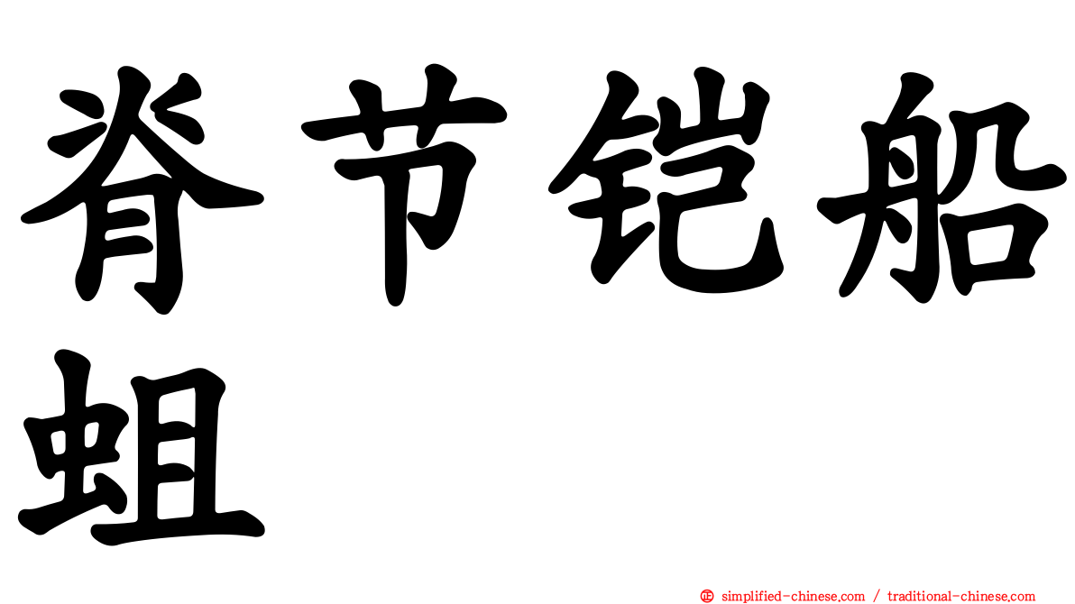 脊节铠船蛆